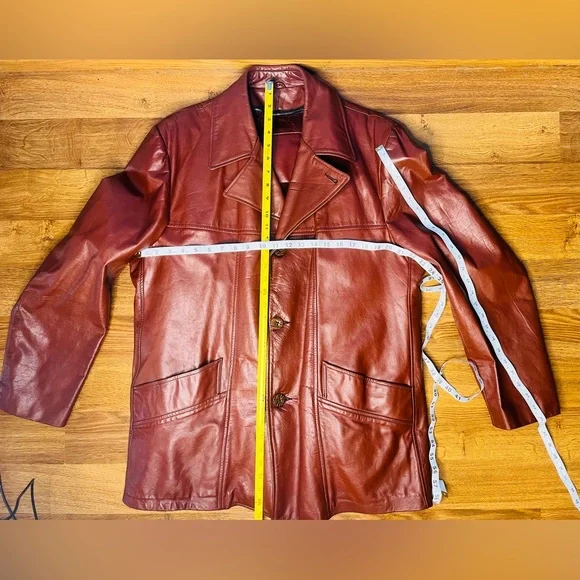 70s Vintage Brown Leather Jacket with Removable Faux Fur Lining - Picture 7 of 9